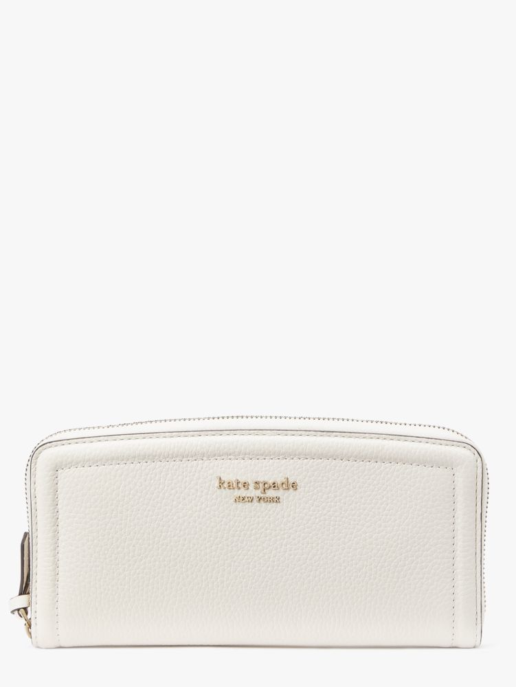 Kate Spade Knott Slim Continental Wallet In Cream