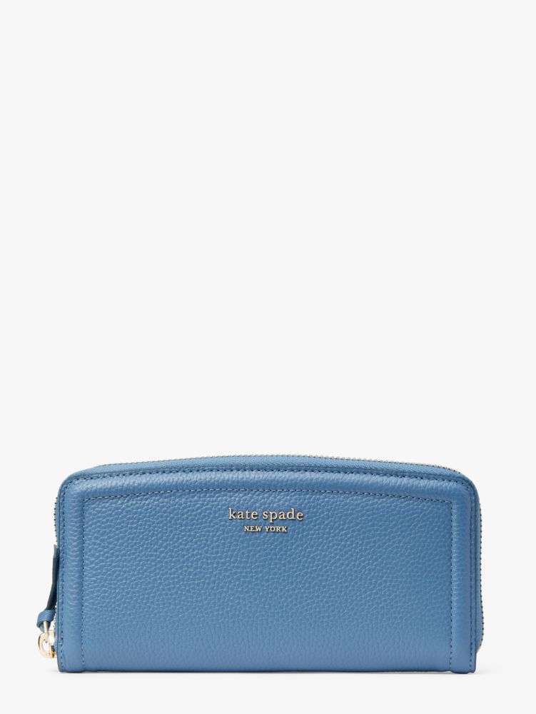 Kate Spade Knott Slim Continental Wallet In Manta Blue