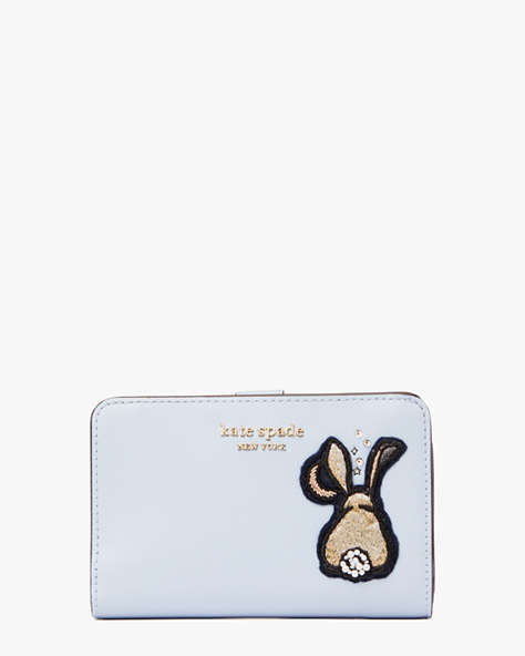 Bunbun Bunny Compact Wallet, Pale Hydrangea, ProductTile