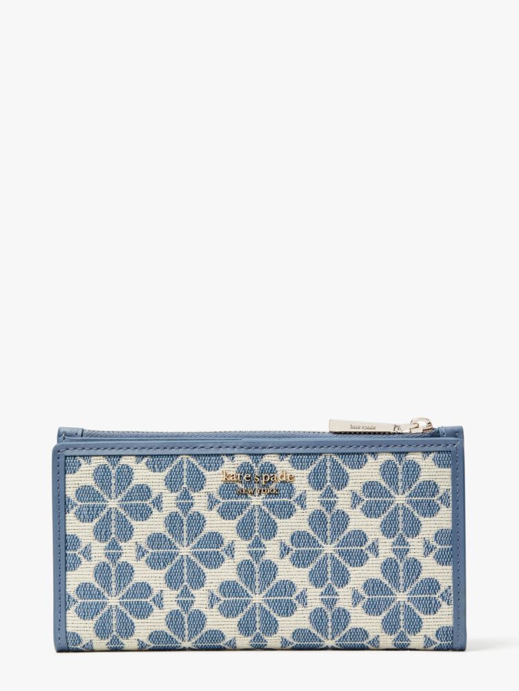 Spade Flower Jacquard Zip Slim Wallet | Kate Spade New York