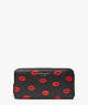 Spencer Kisses Zip-Around Continental Wallet, Black Multi, ProductTile