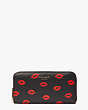 Spencer Kisses Zip-Around Continental Wallet, Black Multi, Product