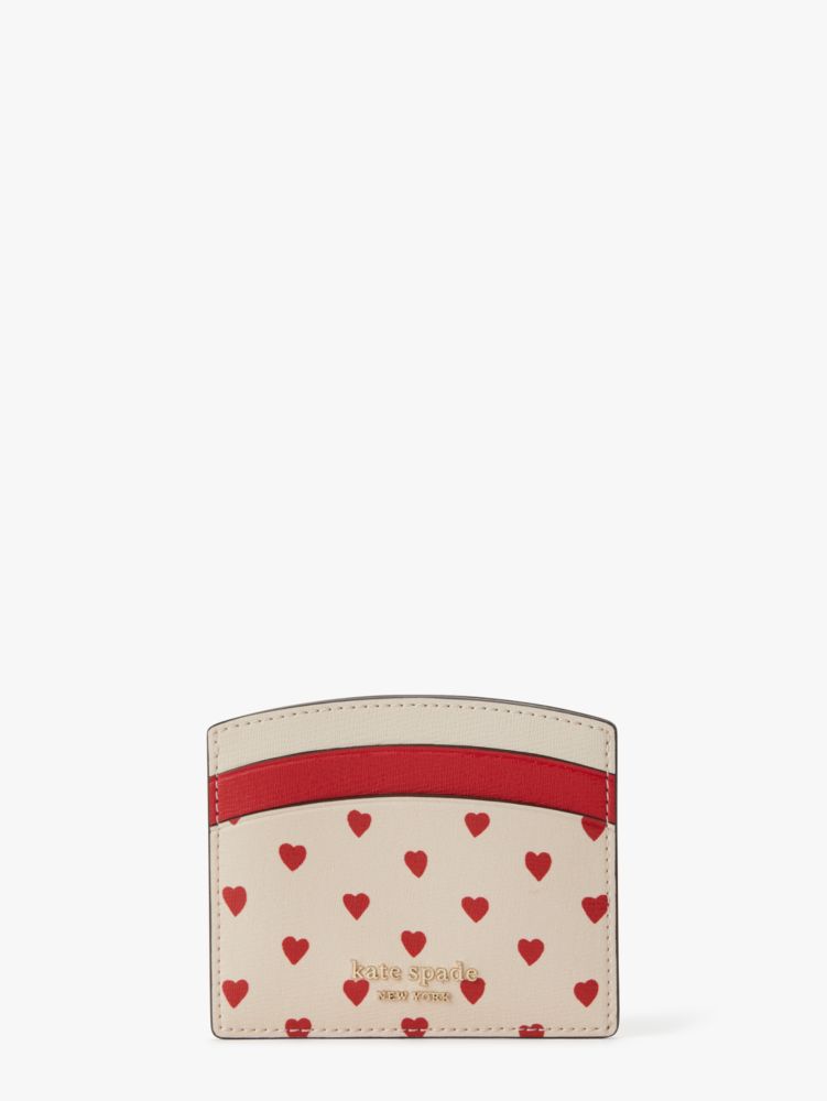 Spencer Hearts Cardholder, Milk Glass Multi, ProductTile