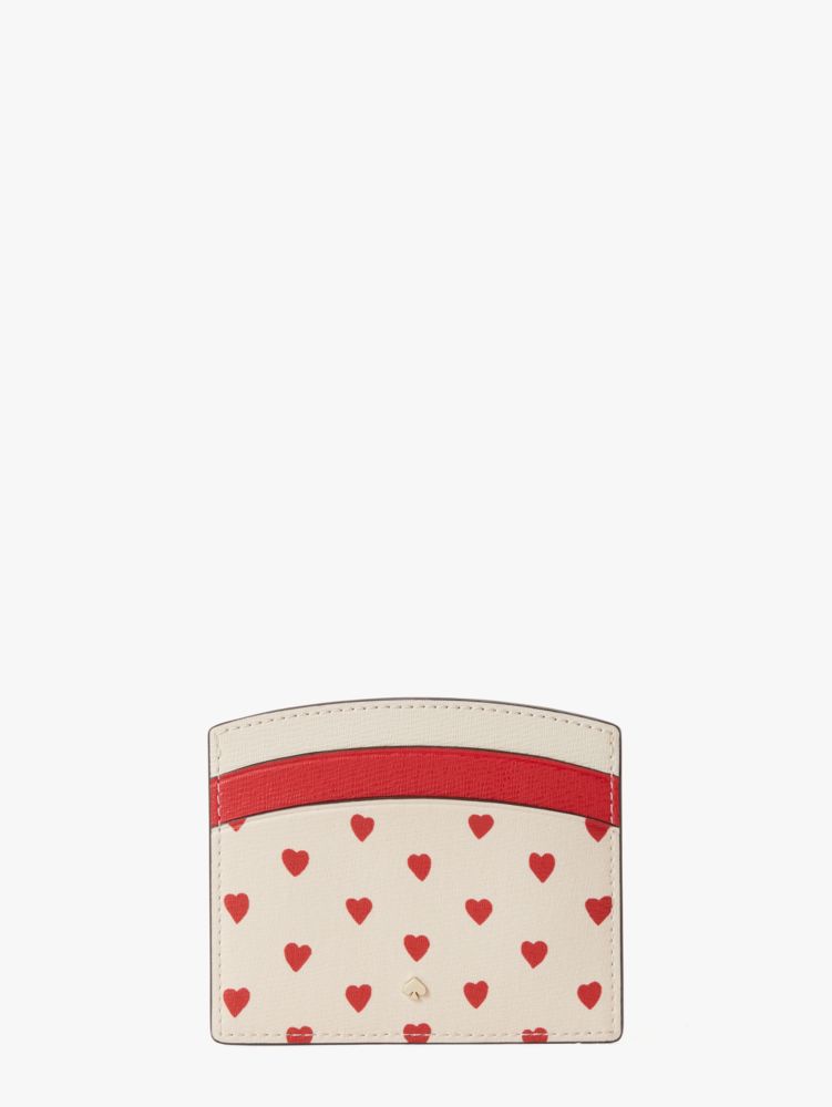 Spencer Hearts Cardholder, Milk Glass Multi, Product