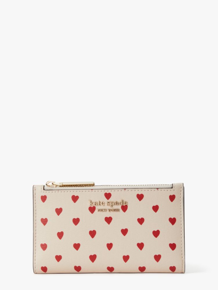 Spencer Hearts Small Slim Bifold Wallet | Kate Spade New York