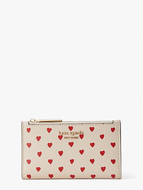 spencer hearts small slim bifold wallet