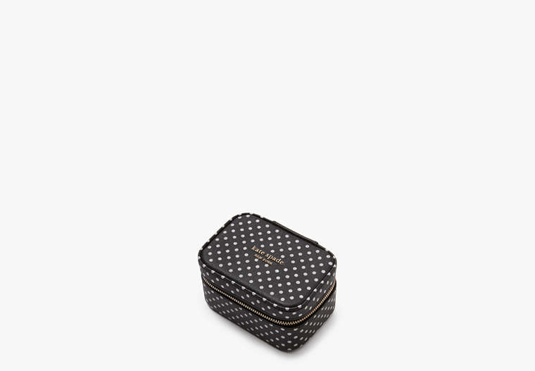 Spencer Metallic Dot Zip Jewelry Case, Black Multi, Product image number 0