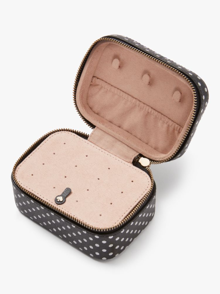 Spencer Metallic Dot Zip Jewelry Case, Black Multi, Product