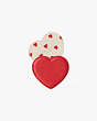 Hearts Smooth Leather Sticker Pocket, Multi, Product