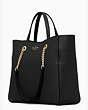 Infinite Large Triple Compartment Tote, Black, Product
