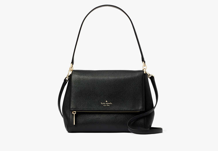 Leila Medium Flap Shoulder Bag, Black, Product image number 0