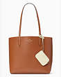 Ava Reversible Tote, Warm Gingerbread, Product