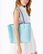 Ava Reversible Tote, Fountain Blue, Product