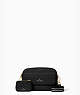 Rosie Pebbled Leather Flap Camera Bag, Black, ProductTile