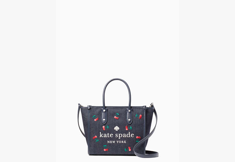 Ella Small Cherry Tote, Blue Multi, Product image number 0