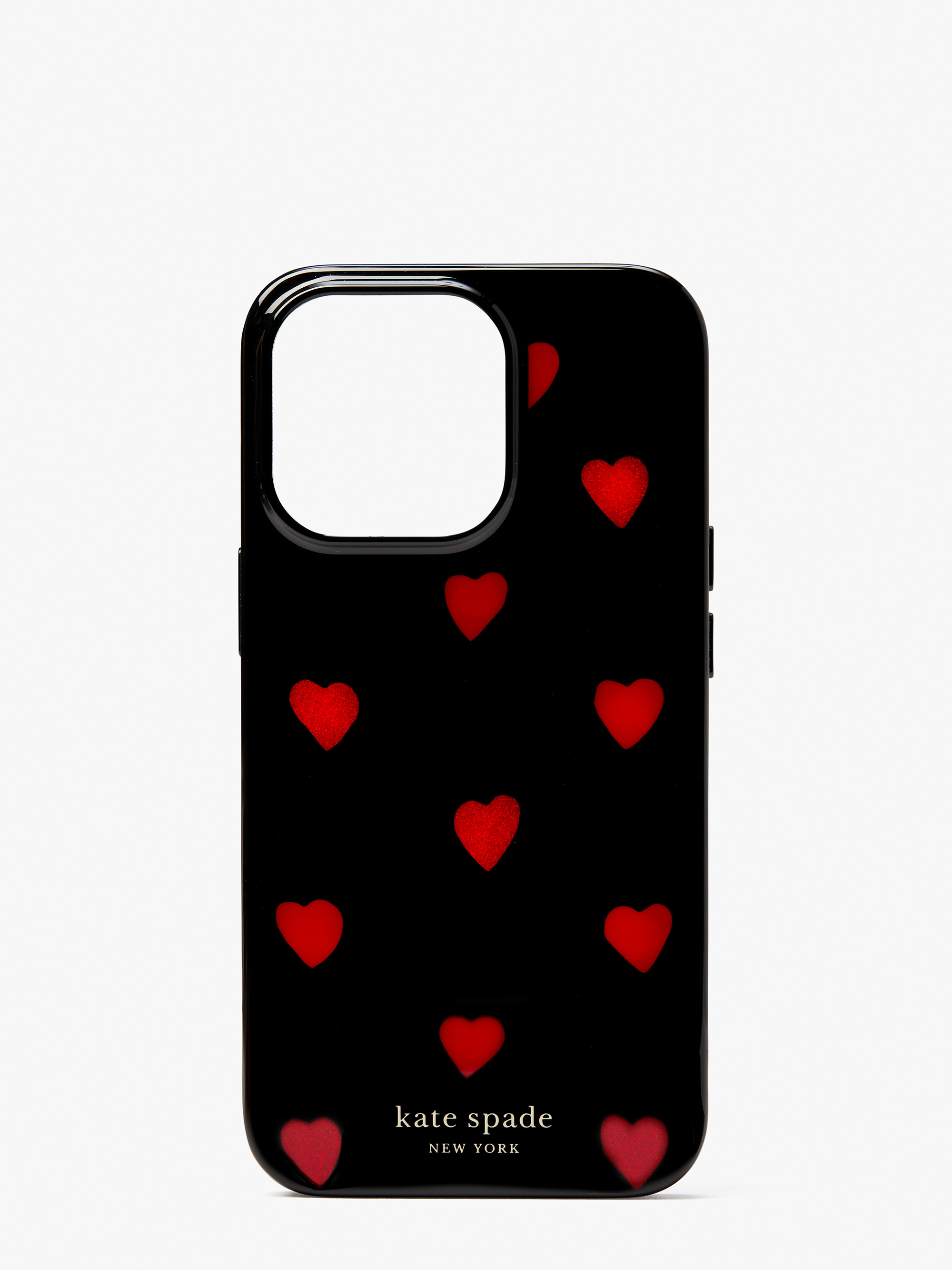 glitter hearts iphone 13/13 pro case
