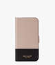 Spencer iPhone 13 Pro Magnetic Wrap Folio Case, Warm Beige/Black, ProductTile