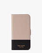 Spencer iPhone 13 Pro Magnetic Wrap Folio Case, Warm Beige/Black, Product