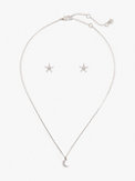star & moon pendant & studs set, , s7productThumbnail
