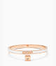 Lock And Spade Charm Armreifen, White/Rose Gold, ProductTile