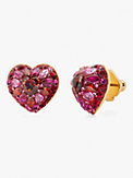 something sparkly heart clay pavé studs, , s7productThumbnail