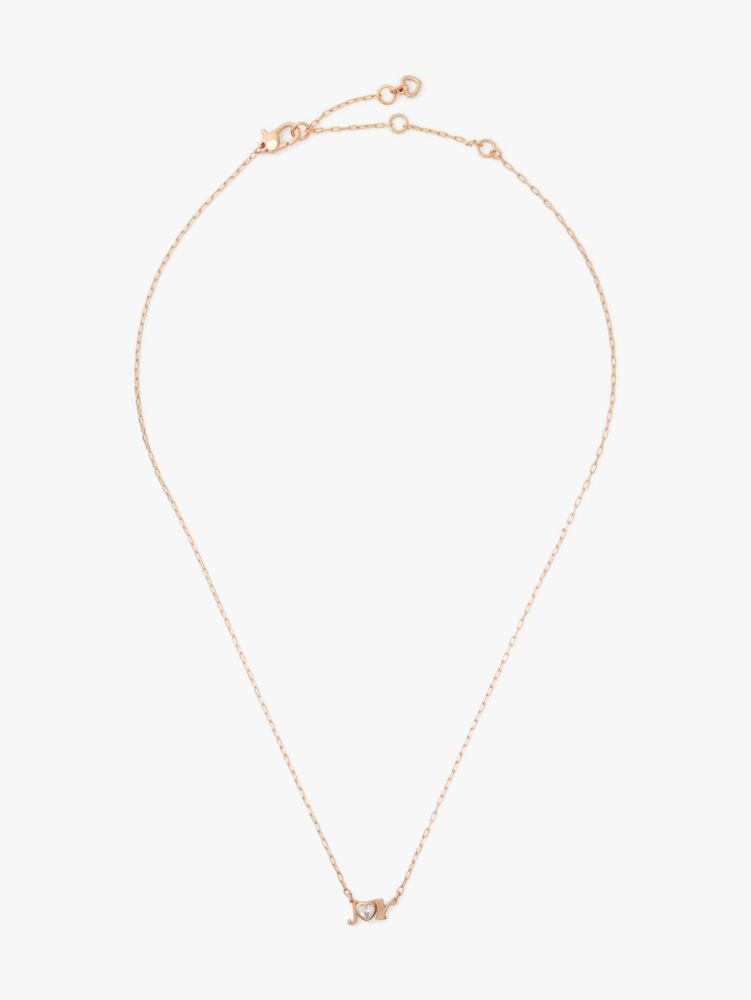 Say Yes Joy Mini Pendant, Clear/Rose Gold, Product