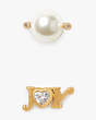 Say Yes Joy Stud Set, Clear/Gold, Product