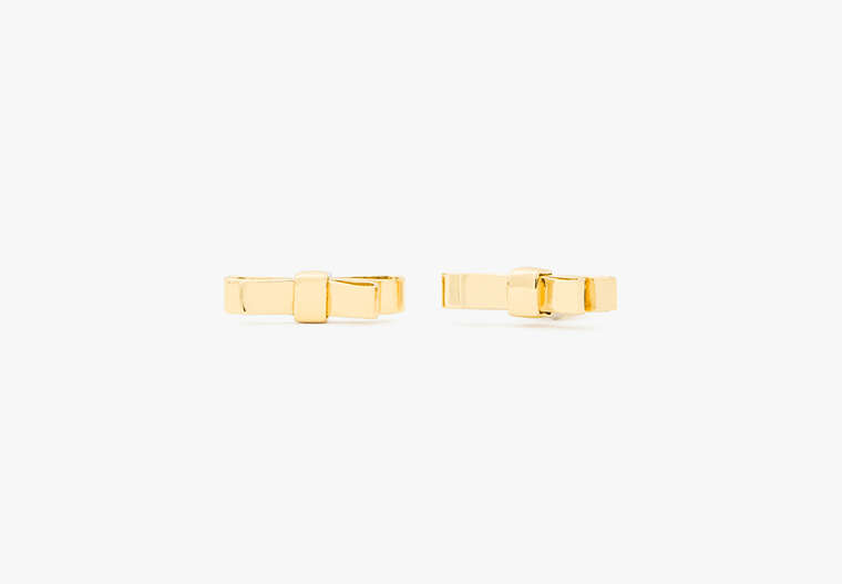Ribbon Bow Studs, Gold, Product image number 0