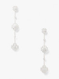 spade floral pavé linear earrings, , s7productThumbnail