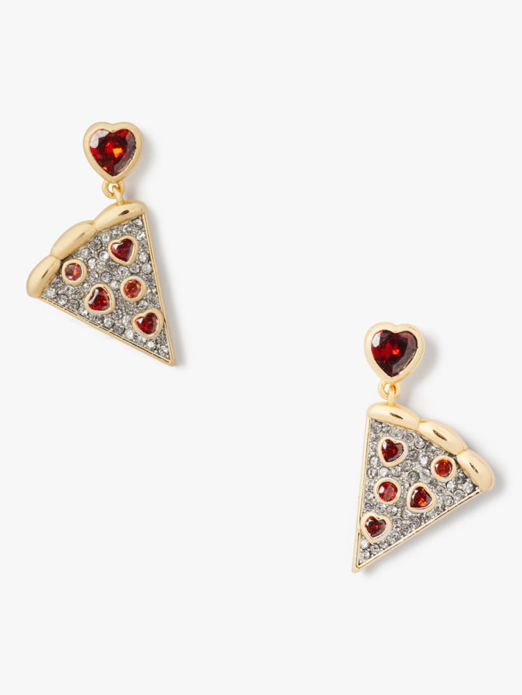 Pizza My Heart Drop Earrings, Red, ProductTile