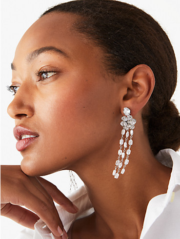 jeweled rosette statement earrings, , rr_productgrid