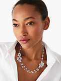 jeweled rosette double strand necklace, , s7productThumbnail