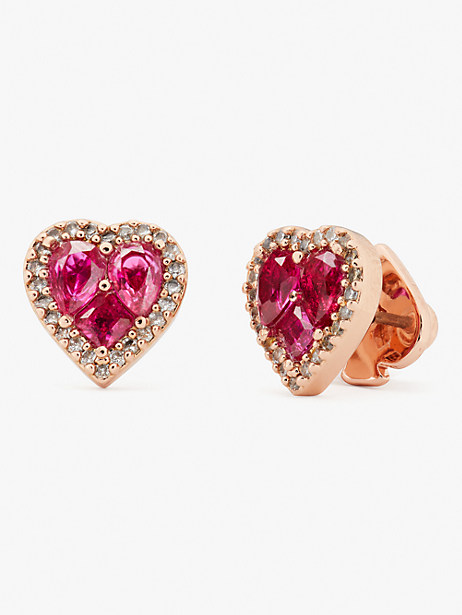 spell it out heart studs
