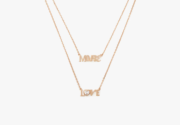 Spell It Our More Love Double Pendant, Clear/Rose Gold, Product image number 0