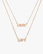 Spell It Our More Love Double Pendant, Clear/Rose Gold, Product