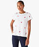 Embroidered Kisses Tee, Fresh White, ProductTile