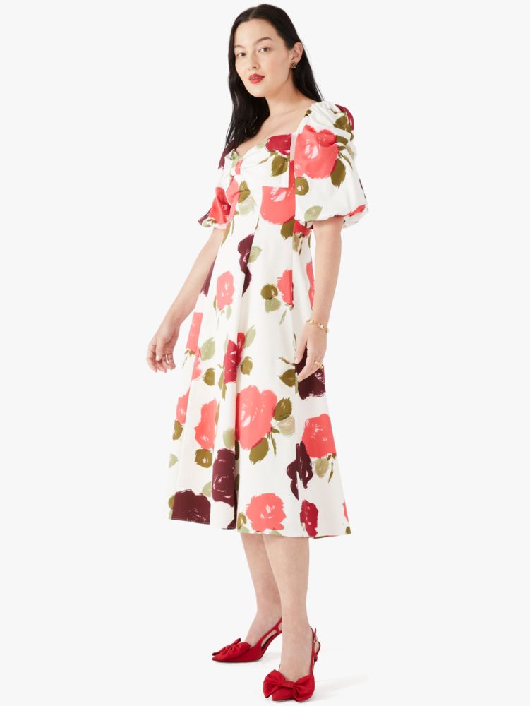 Just Rosy Beau Midi Dress, French Cream, ProductTile