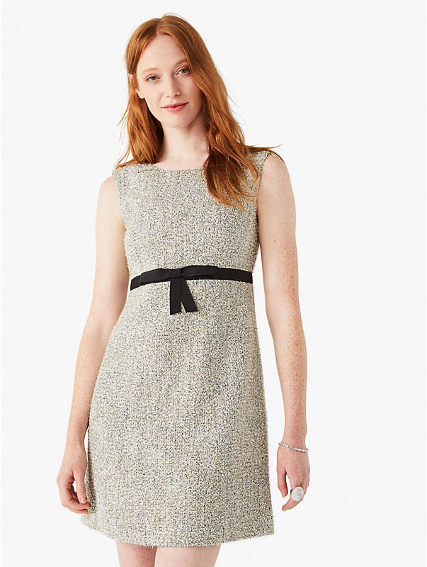 metallic tweed dress, , rr_large
