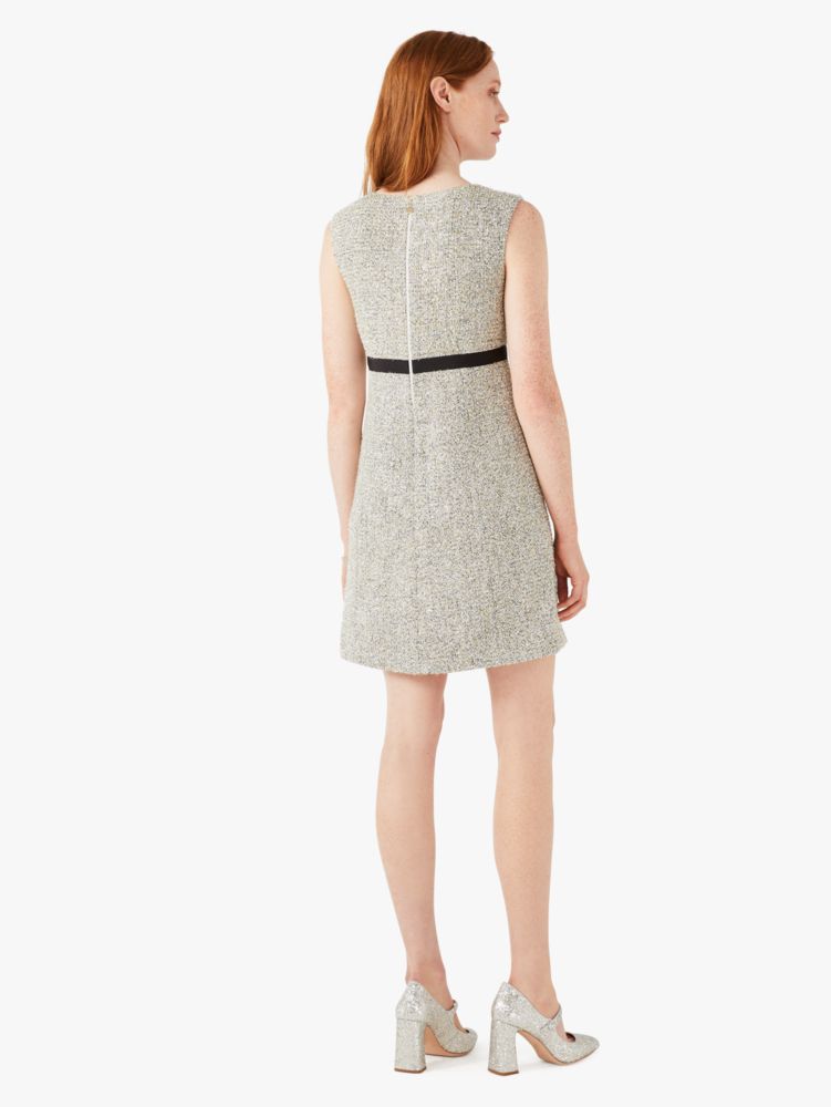 Metallic Tweed Dress, Silver, Product