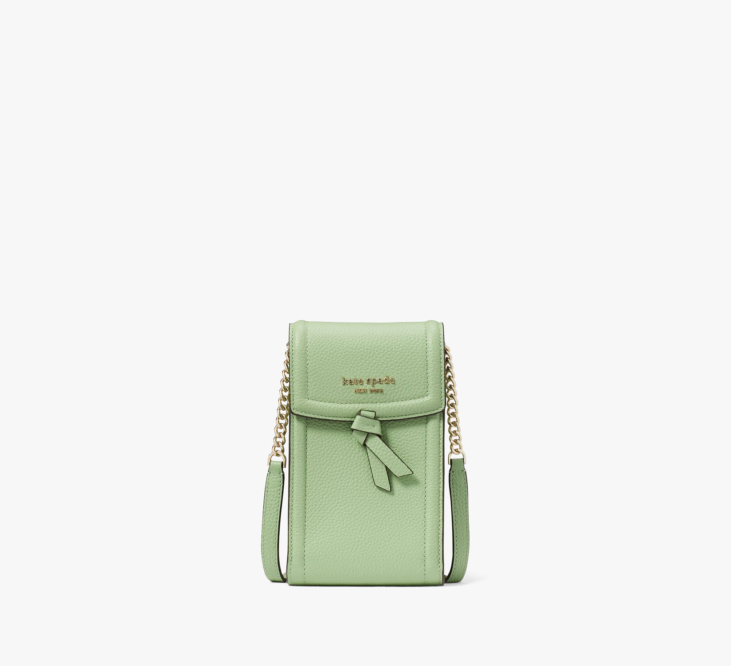 Kate Spade Knott North South Phone Crossbody In Green