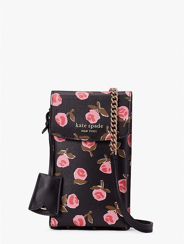 spencer ditsy rose north south phone crossbody, , rr_large