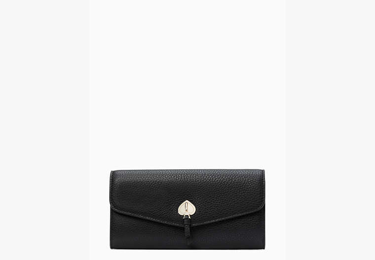 Marti Large Slim Flap Wallet, Black, Product image number 0
