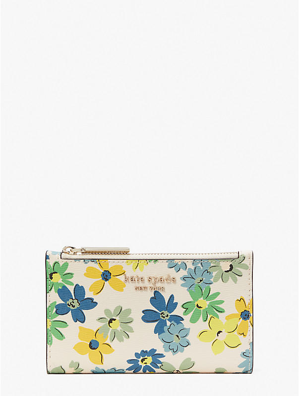 spencer floral medley small slim bifold wallet, , rr_large