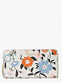 spencer floral garden embossed zip-around continental wallet, , s7productThumbnail