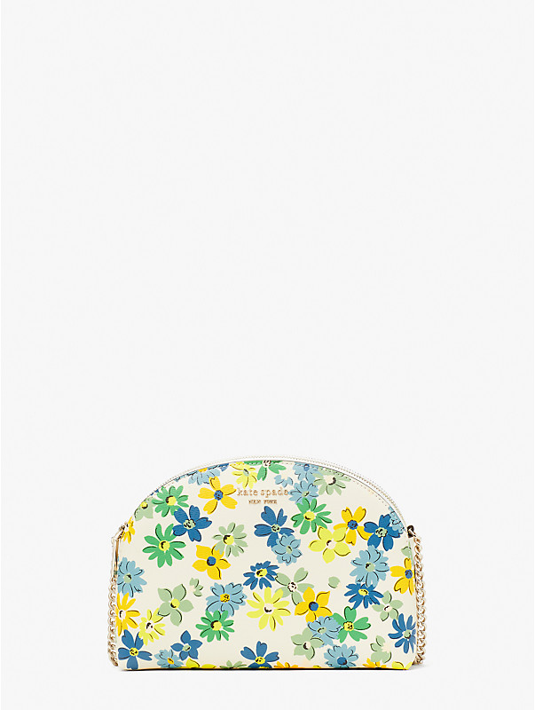 spencer floral medley double zip dome crossbody, , rr_large