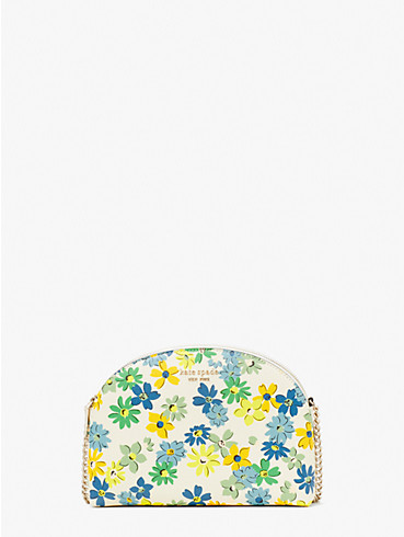 spencer floral medley double zip dome crossbody, , rr_productgrid
