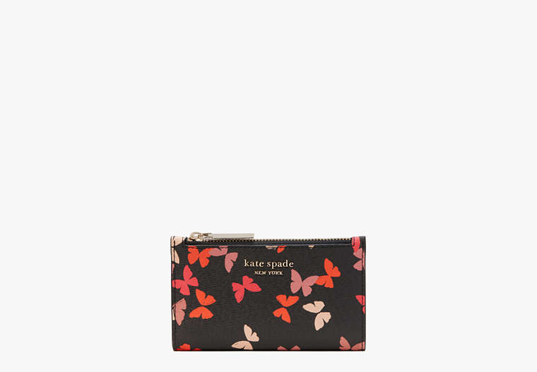 Spencer Butterfly Small Slim Bifold Wallet, Black Multi, Product