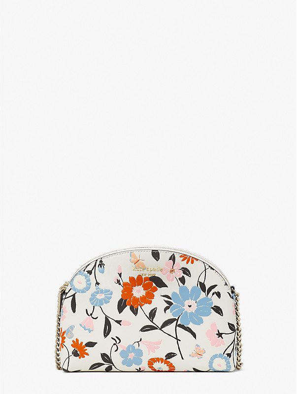 spencer floral garden embossed double-zip dome crossbody, , rr_large