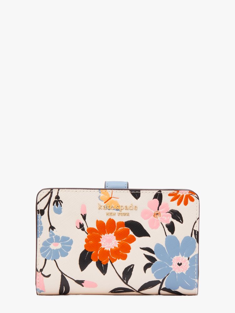 Spencer Floral Garden Embossed Compact Wallet | Kate Spade New York