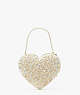 Bridal Embellished 3d Heart Clutch, Multi, ProductTile